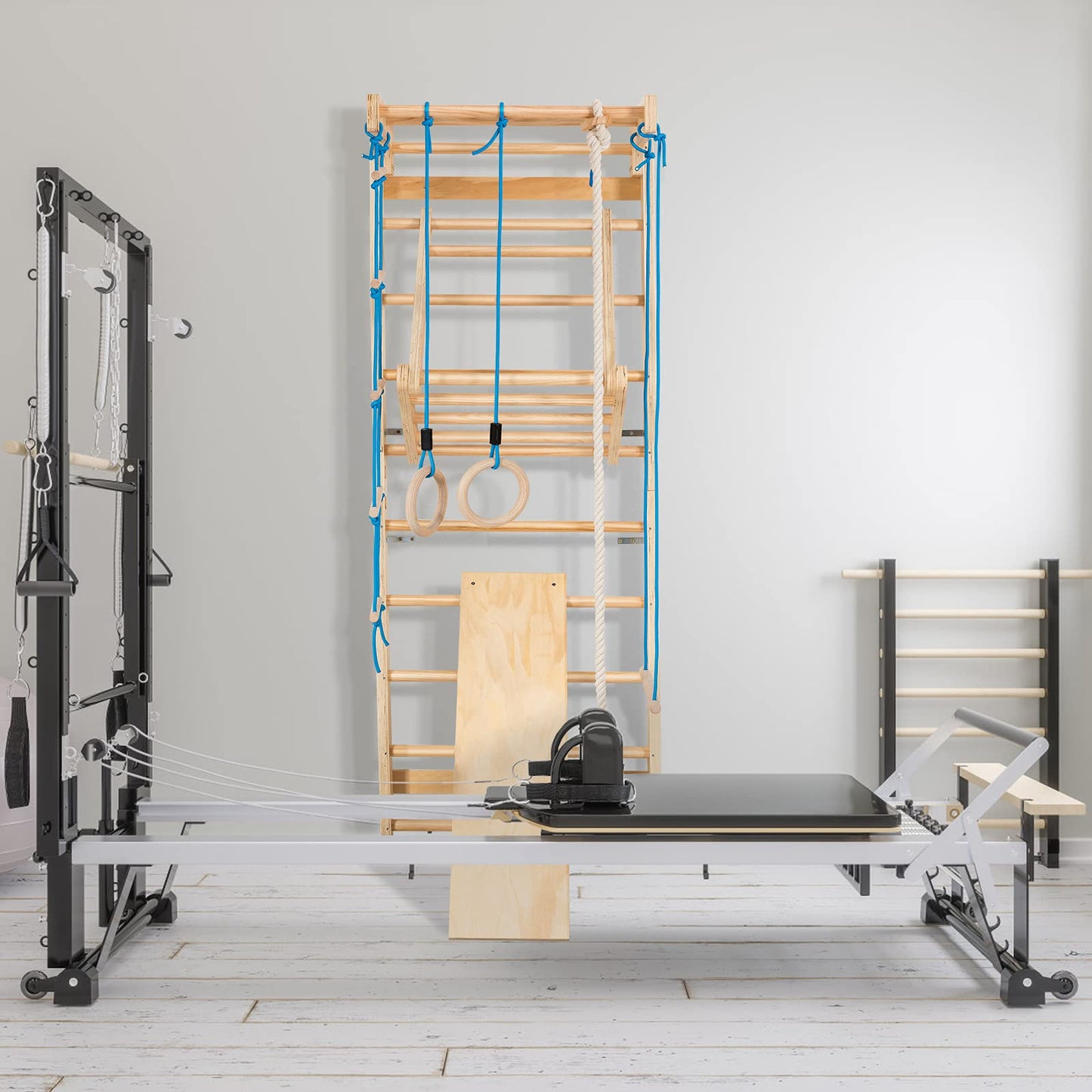 Wooden Rung Wall Climbing Wall Gymnastic Wall for Family