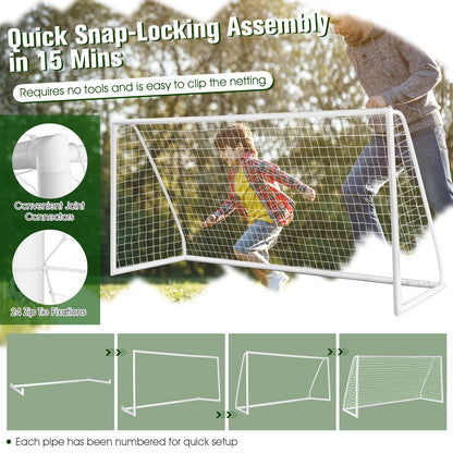 Portable Soccer Goal with Strong PVC Frame & High-Strength Netting
