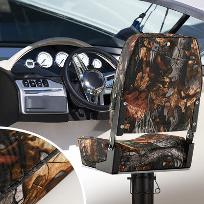 2-Piece Low Back Boat Seat Set for Most Support Bases