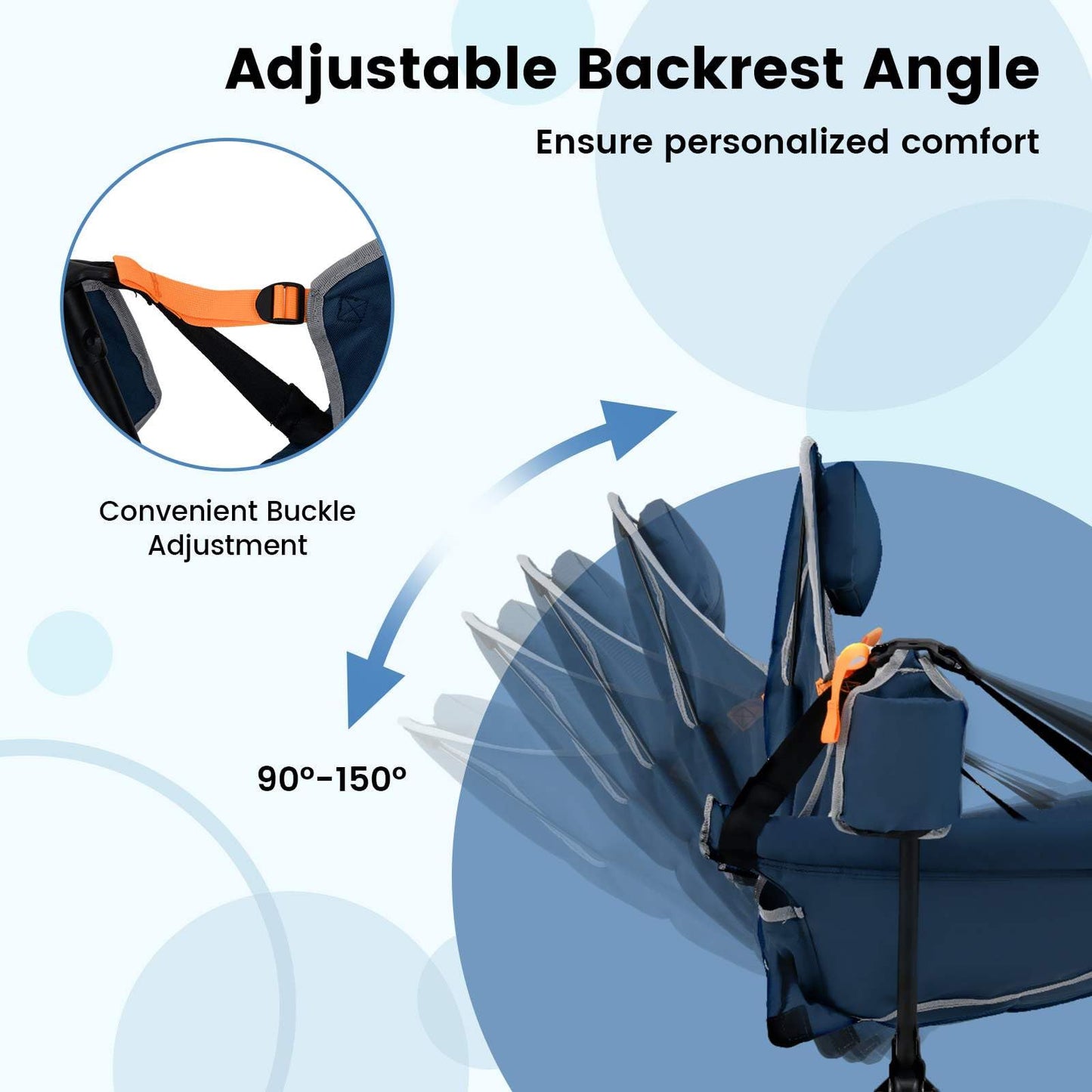 Oversized Hammock Camping Chair for Adults with Cup Holder Support 150 KG