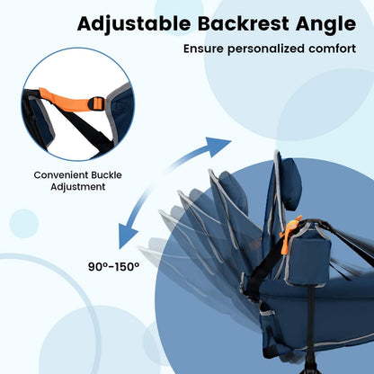Oversized Hammock Camping Chair for Adults with Cup Holder Support 150 KG