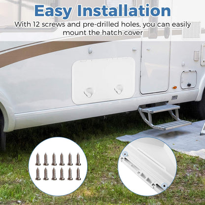 60.5 x 35.5 cm (L x W) Boat Hatch w/ 180°Lid Hinge & Non-Slip Surface