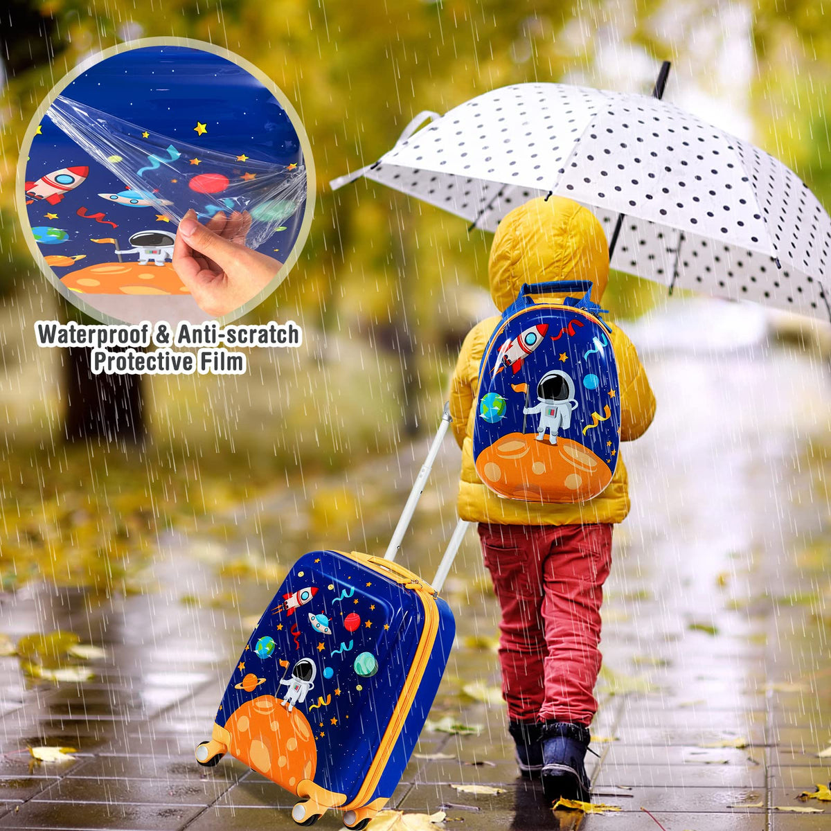 Kids Luggage Set with 4 Multidirectional wheels for Travel