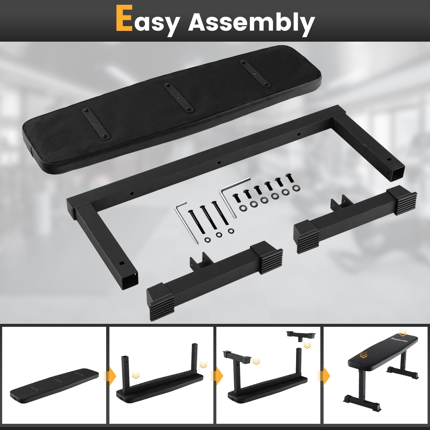 300 KG Heavy Duty Strength Training Bench for Home Gym