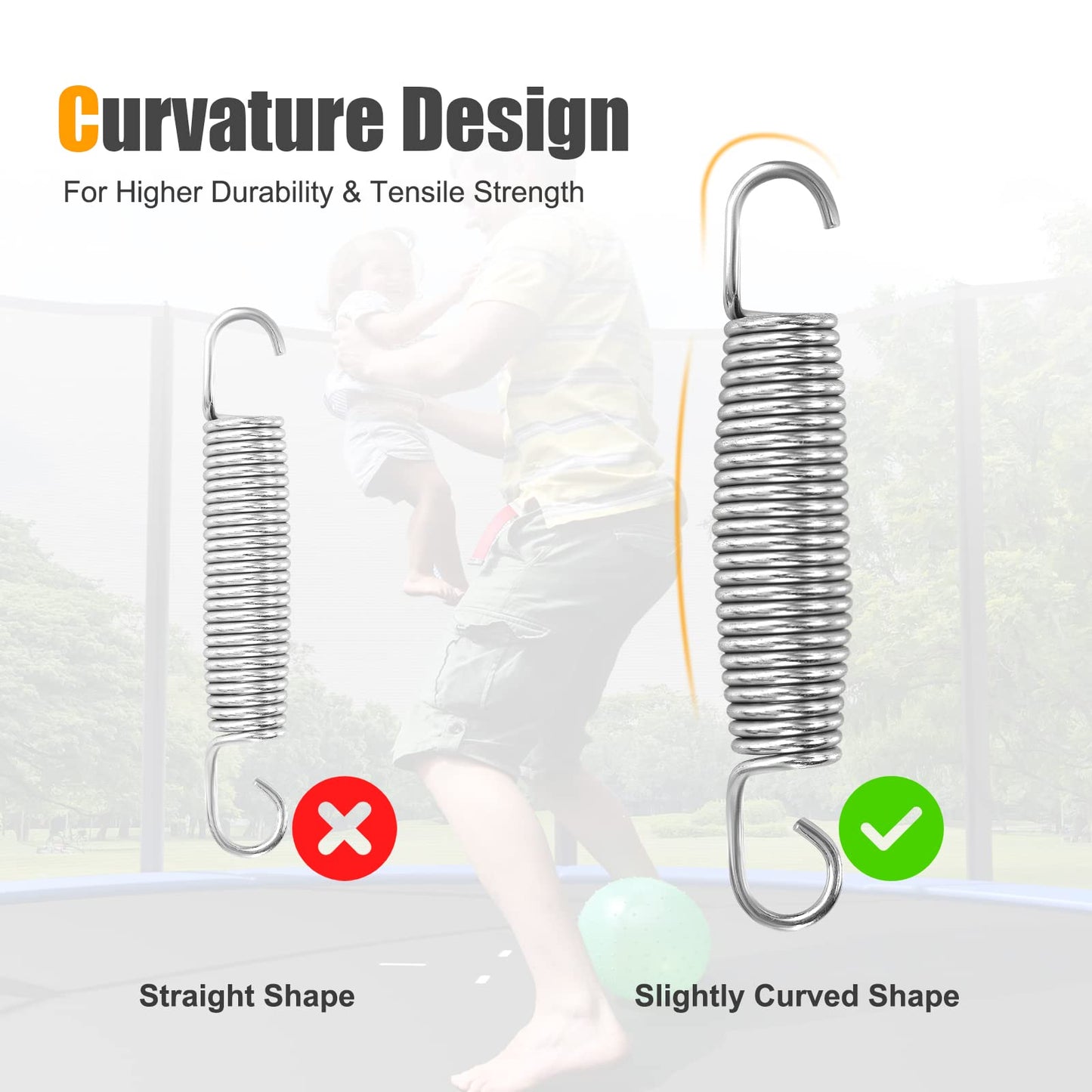 20 Pack Trampoline Springs with T Hook Pull Tool for Trampoline