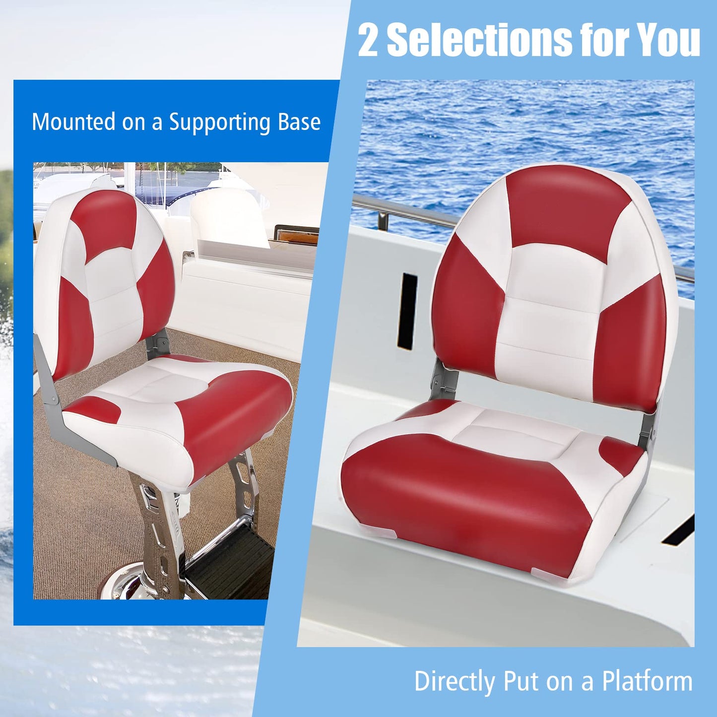 Marine Seating Set with Thickened High-density Sponge Padding