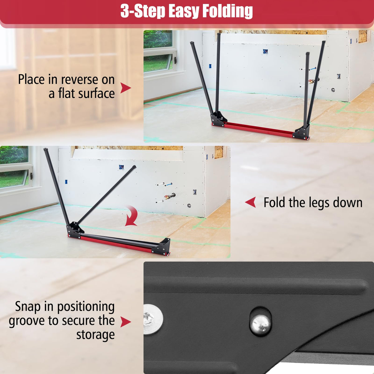 Portable Sawhorse Twin Pack 500kg Load Each with 2x4 Support Arms