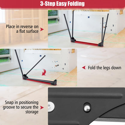 Portable Sawhorse Twin Pack 500kg Load Each with 2x4 Support Arms