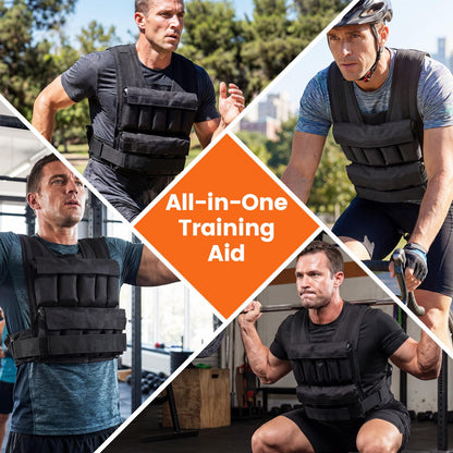 Heavy-Duty Weighted Workout Vest for Strength Training and Running