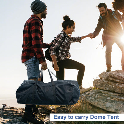 6-Person Camping Dome Tent With Screen Room Porch Easy Setup Double-Layer Tent
