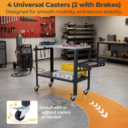 92cm x 46cm Welding Table with Tool Rack and Tray