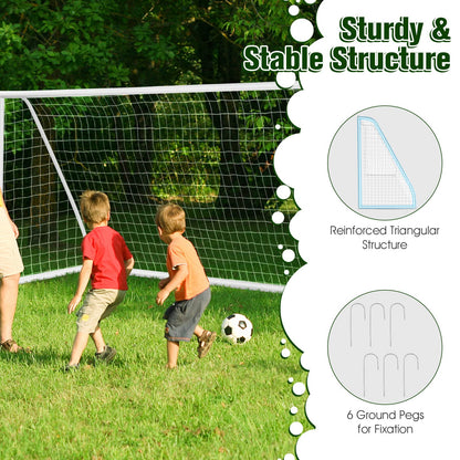 Portable Soccer Goal with Strong PVC Frame & High-Strength Netting