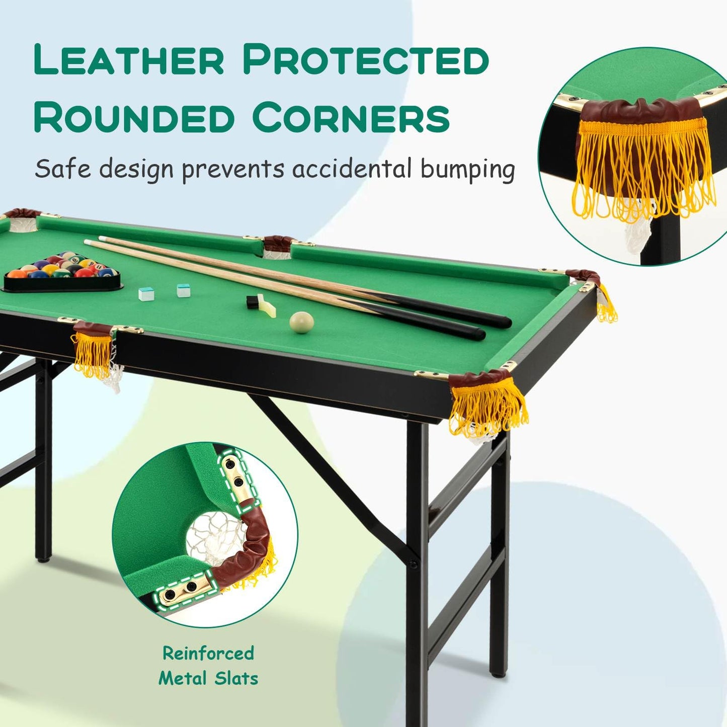 122 CM Folding Billiard/Pool Table Set w/Accessories