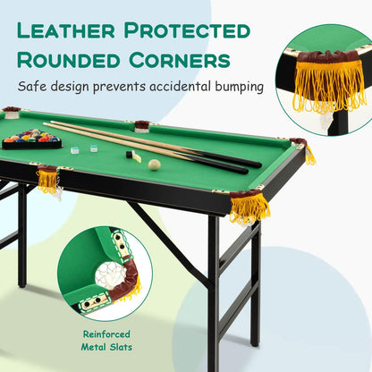 122 CM Folding Billiard/Pool Table Set w/Accessories