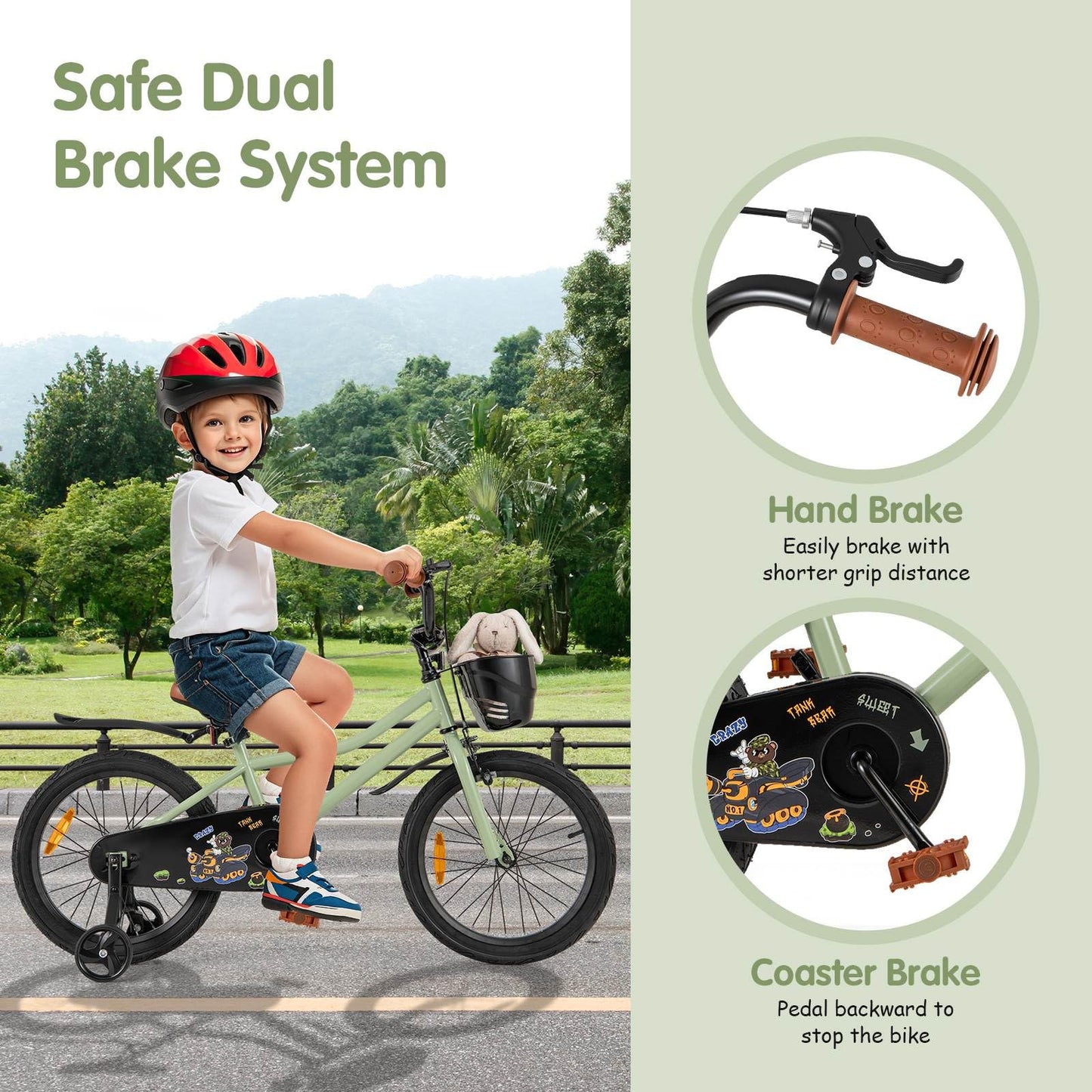 14 16 18 Inch Kids Bicycle for 3-8 Years Old