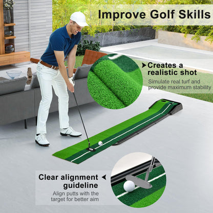 250 CM Putting Green Premium Golf Practice Turf with Simulate Grass Turf