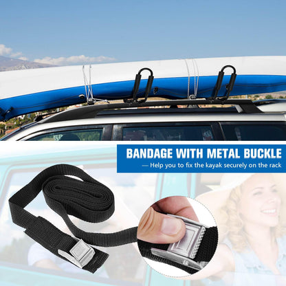 Set of 4 U-Bar Kayak Racks with Bandage