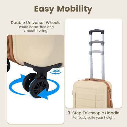 5-Piece Luggage Set with TSA Lock and 4 Spinner Wheels
