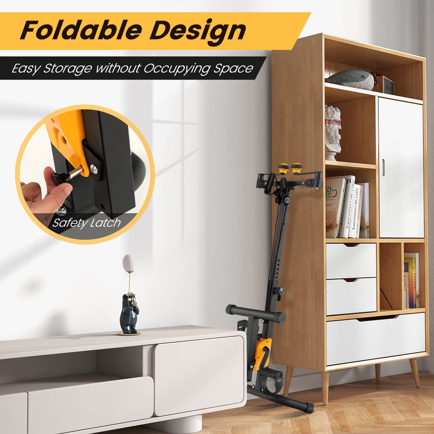 Hand Arm Leg and Knee Elderly Home Pedal Exercise Bike with Adjustable Handgrip