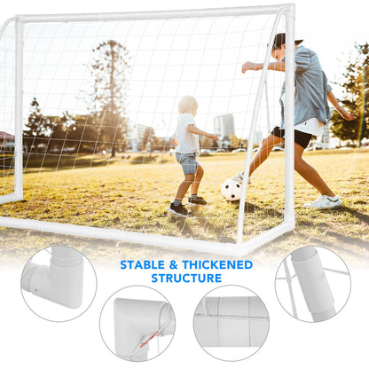 All-Weather Soccer Goal with Strong PVC Frame & High-Strength Netting (1.8M x 1.2M(L x W))