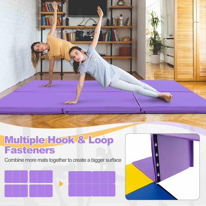 180 x 60 cm Portable 3-Fold Tumbling Mat with 2 Handles