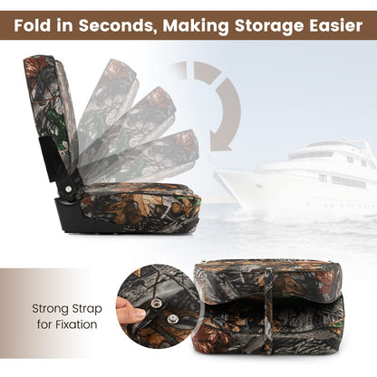 2-Piece Low Back Boat Seat Set for Most Support Bases