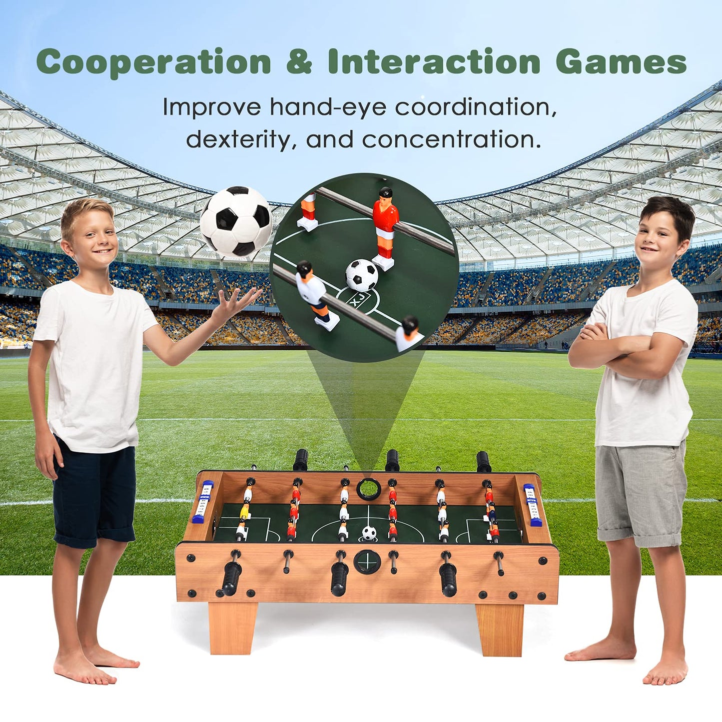 Tabletop Foosball Table for Game Room