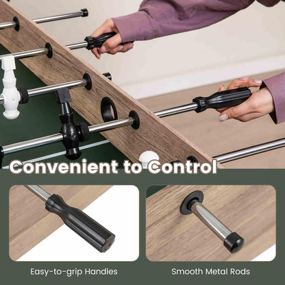 1.2m Foosball Table with Adjustable Leg Levelers for Kids and Adults for Game Rooms