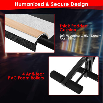 Adjustable Weight Bench & Barbell Rack Set Multipurpose Fitness Machine