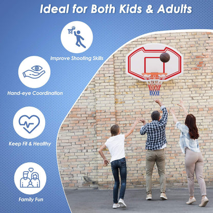 Large Wall Mounted Basketball Hoop for Kids Teens Adults