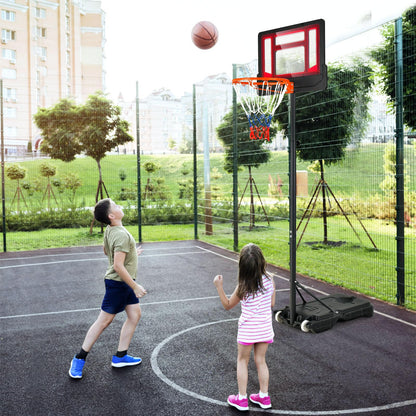 Weather-Resistance Basketball Goal Toy with Adjustable Height 132-251cm