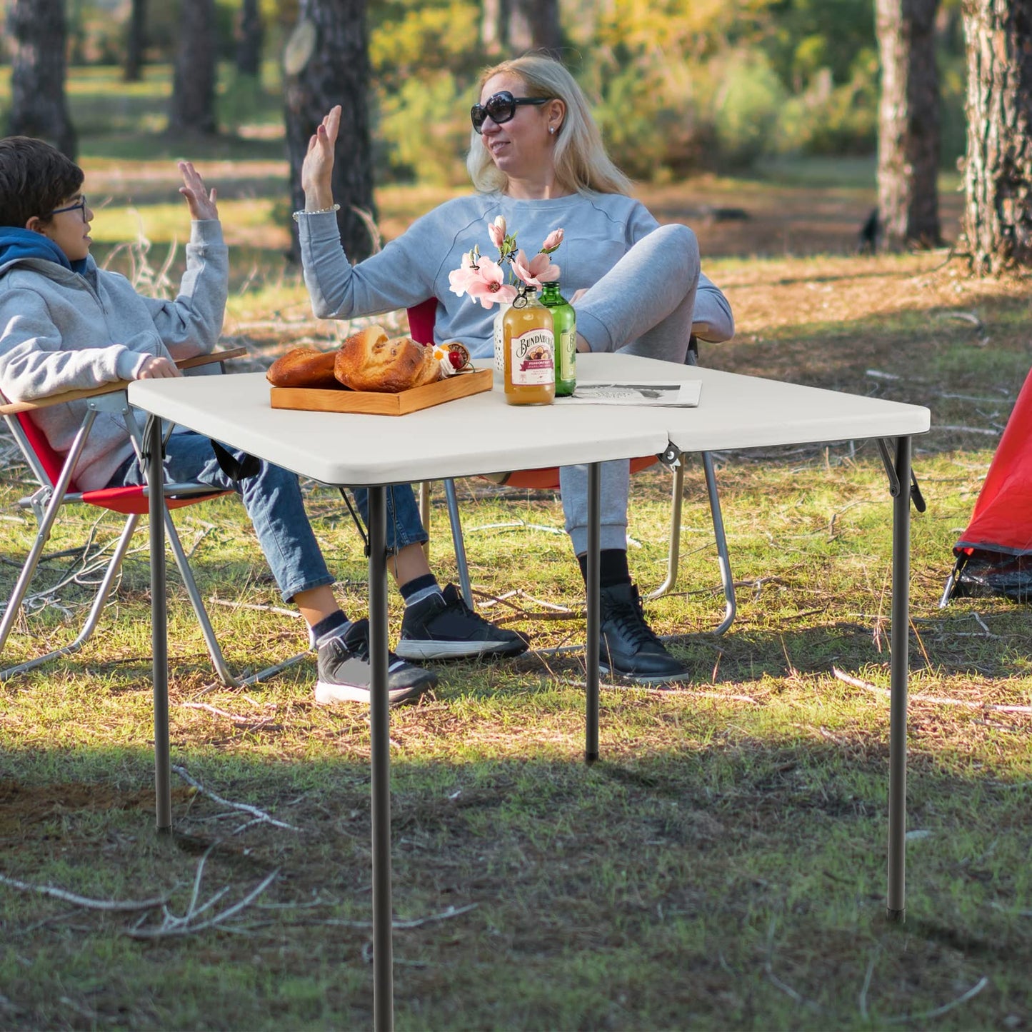Folding Camping Table Portable Picnic Camp Table with Handle