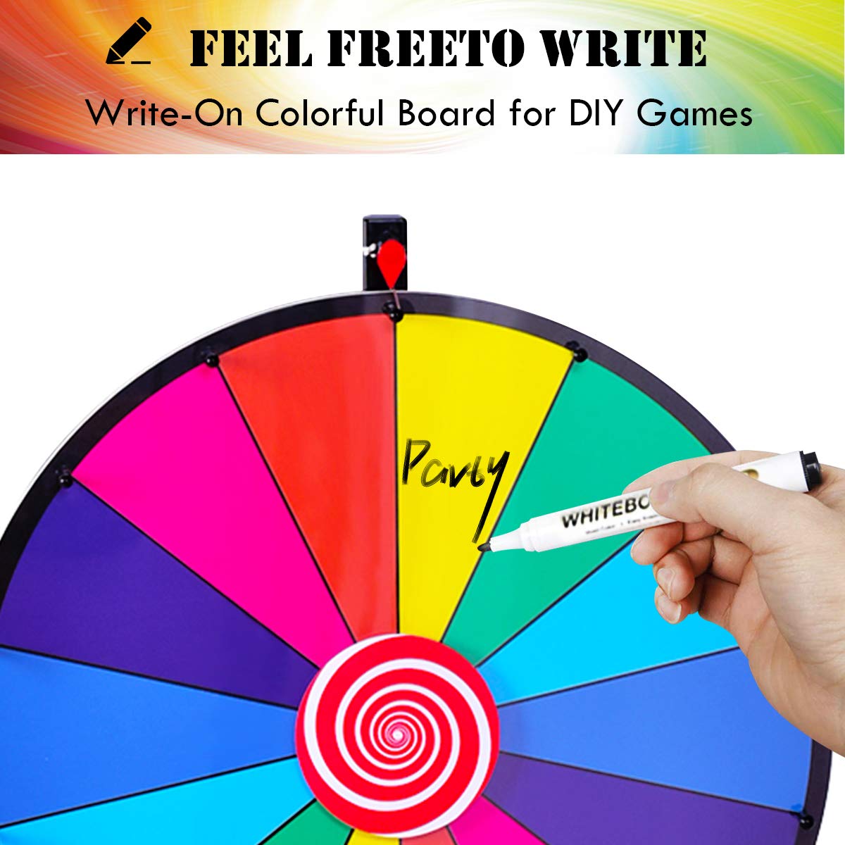 24” Spinning Prize Wheel with Folding Tripod for Party