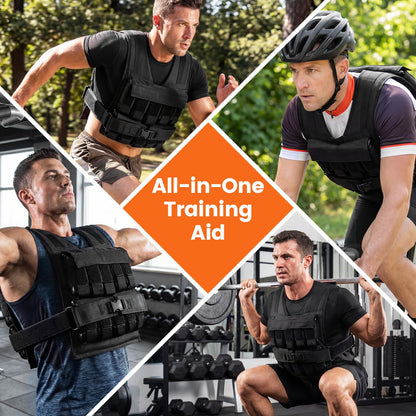 20 Kg Weight Vest with Removable Iron Weights for Strength Training and Running