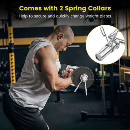84.5 cm Inch Olympic Triceps Bar, 320 kg Solid Steel Weight Bar