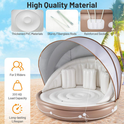 Inflatable Canopy Island w/Retractable & Removable Canopy SPF50+