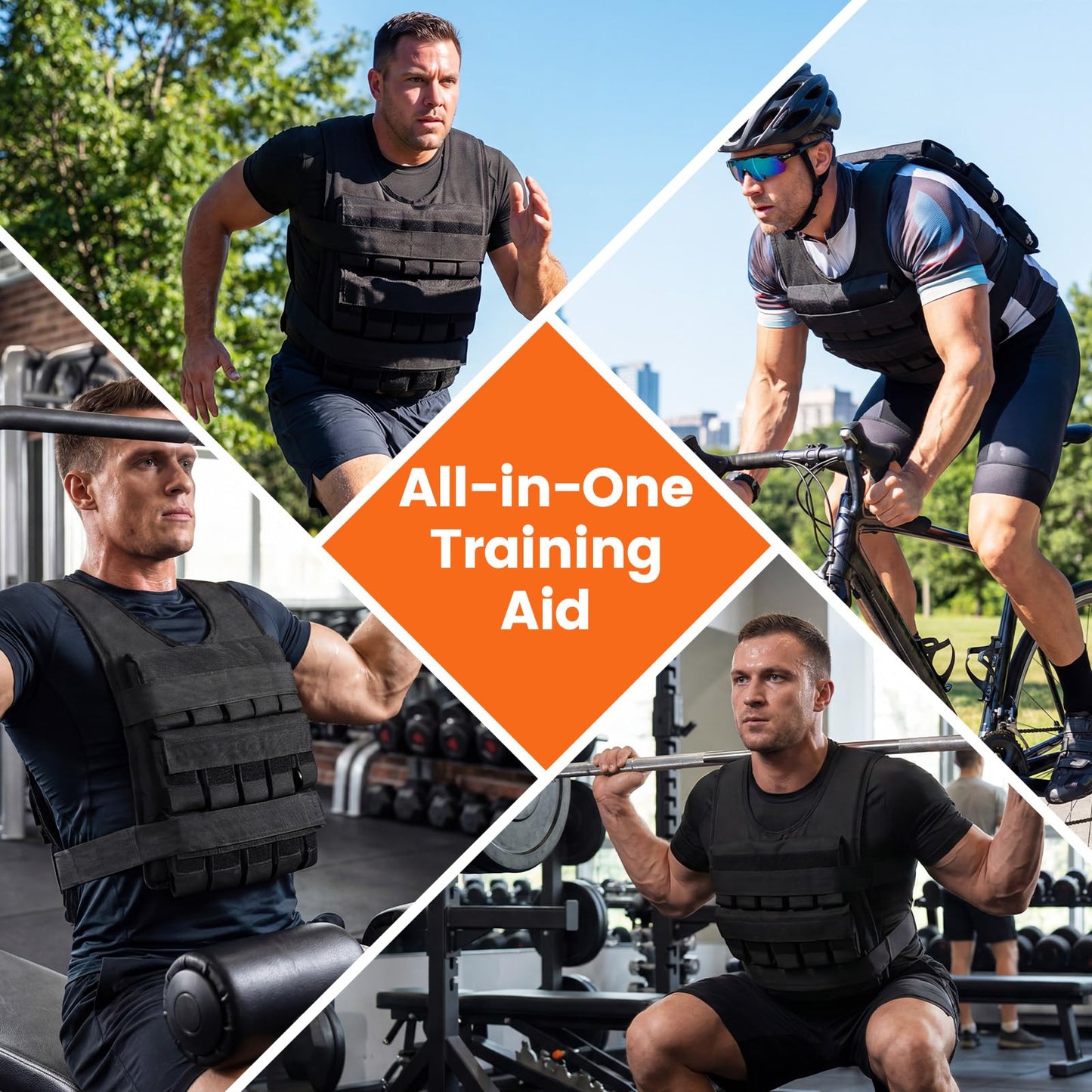 Adjustable Weighted Vest for Men and Women for Strength Training and Running