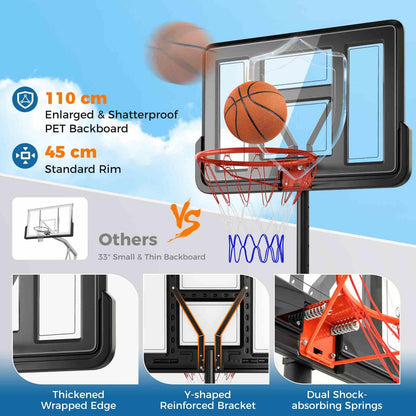 Portable Basketball Hoop for Kids Teens Adults