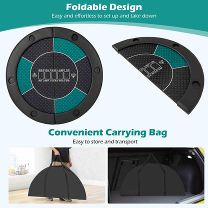 1.2M 6-Player Foldable Poker Table Top