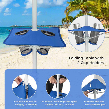 2 x 2M Beach Tent with Folding Table UPF 50+ Protection
