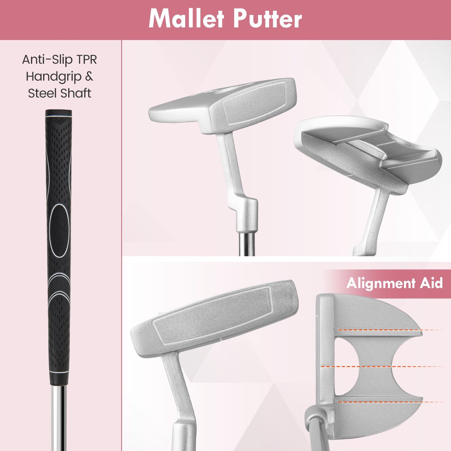 Ladies Complete Golf Club Set with Driver and Stand Bag