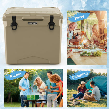 40L Hard Cooler with Built-in Bottle Opener Wheels & Handle