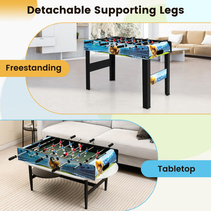 Foosball Table Game Set Adults & Kids Soccer Table for Family Activities
