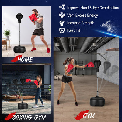 Punching Bag with Stand Speed Bag for Adults Kids