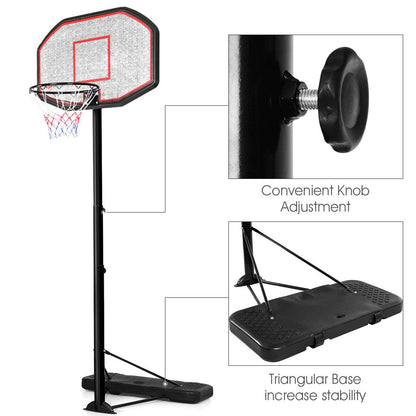 Portable Basketball Hoop 10 Ft Adjustable Height