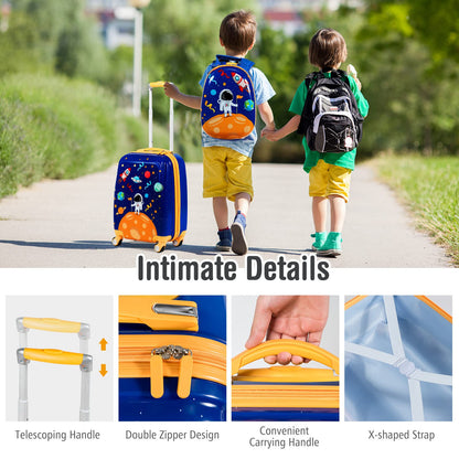 Kids Luggage Set with 4 Multidirectional wheels for Travel