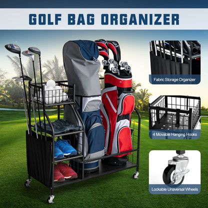 Balls and Golfing Equipment Accessories with Lockable Wheels