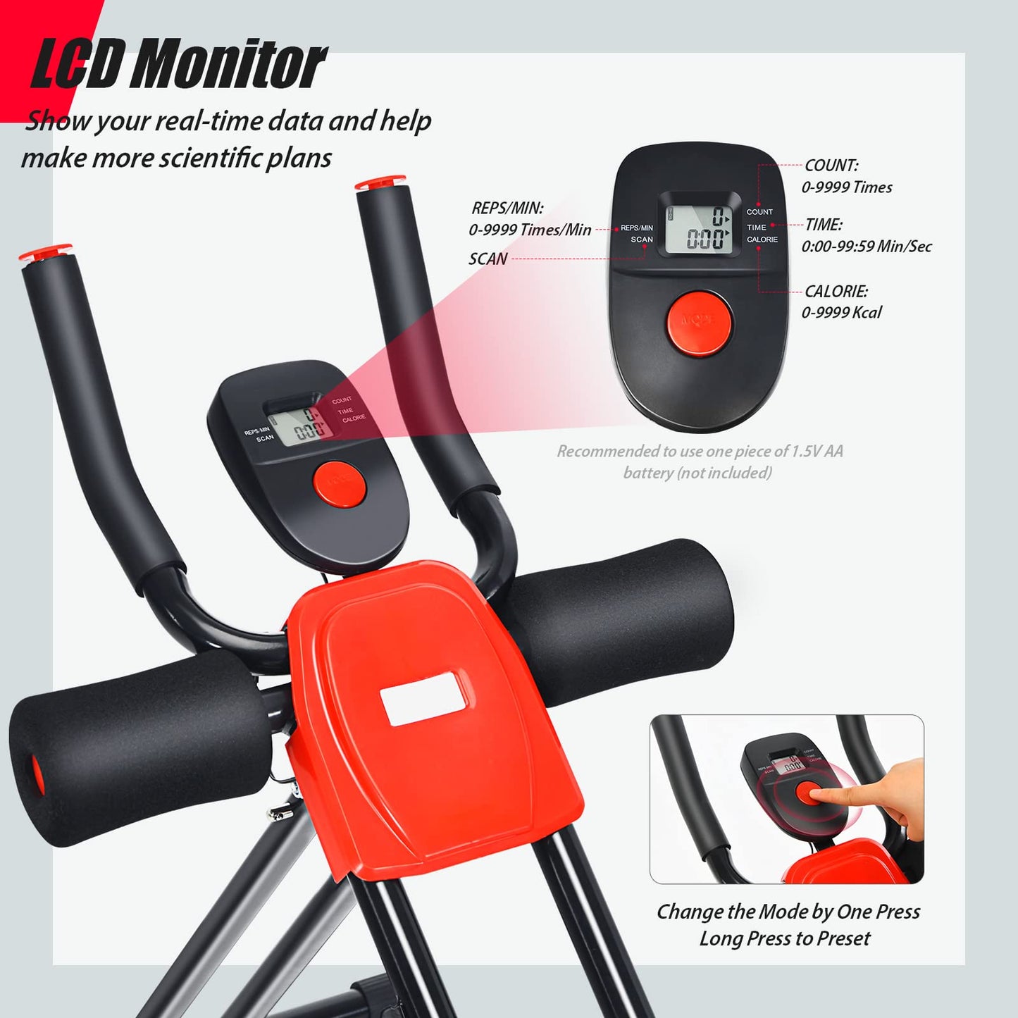 Abdominal Cruncher Machine Foldable Core Abdominal Trainer