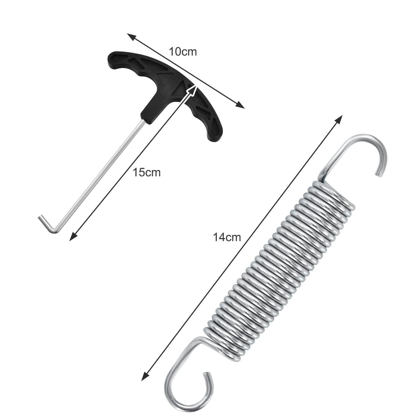 20 Pack Trampoline Springs with T Hook Pull Tool for Trampoline