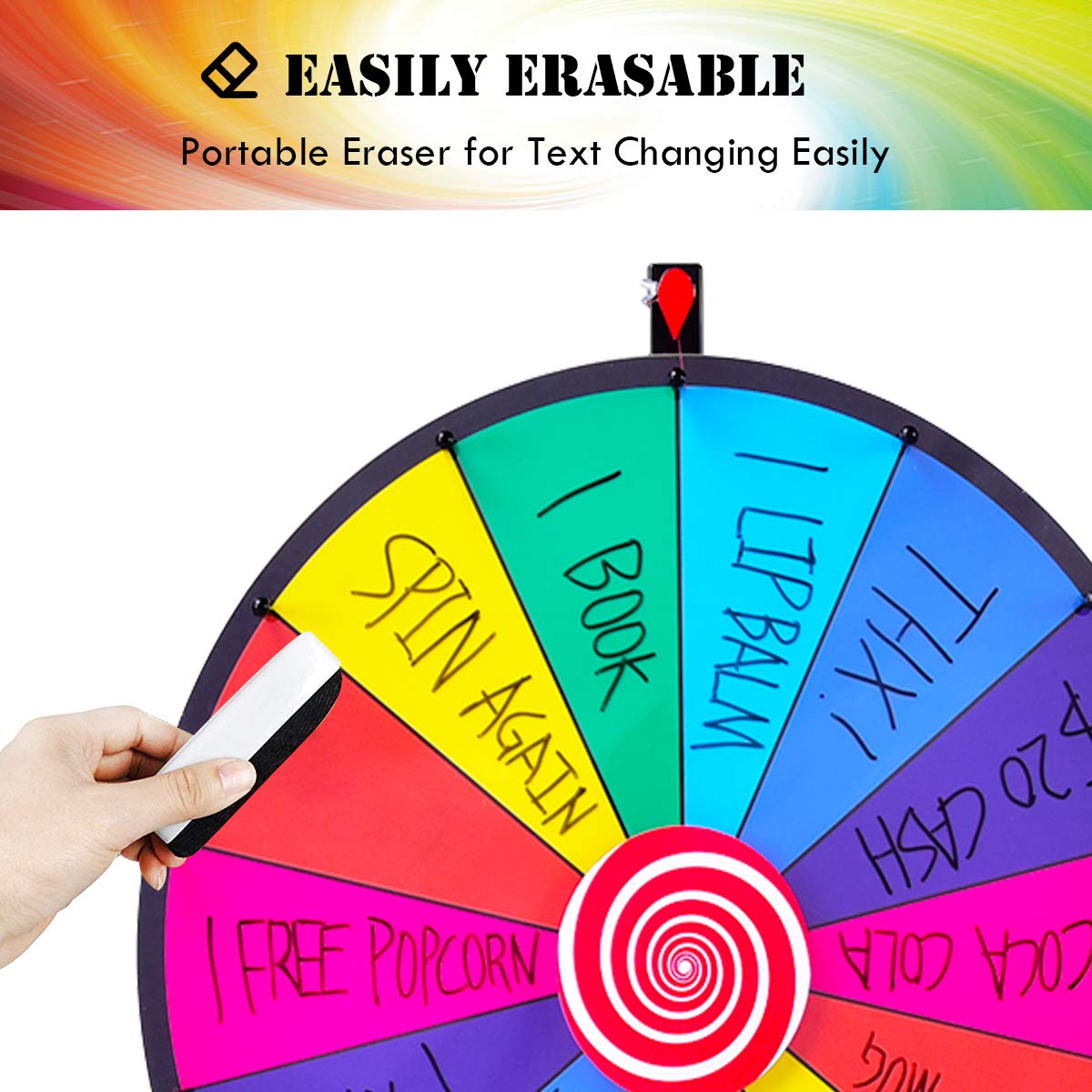 24” Spinning Prize Wheel with Folding Tripod for Party